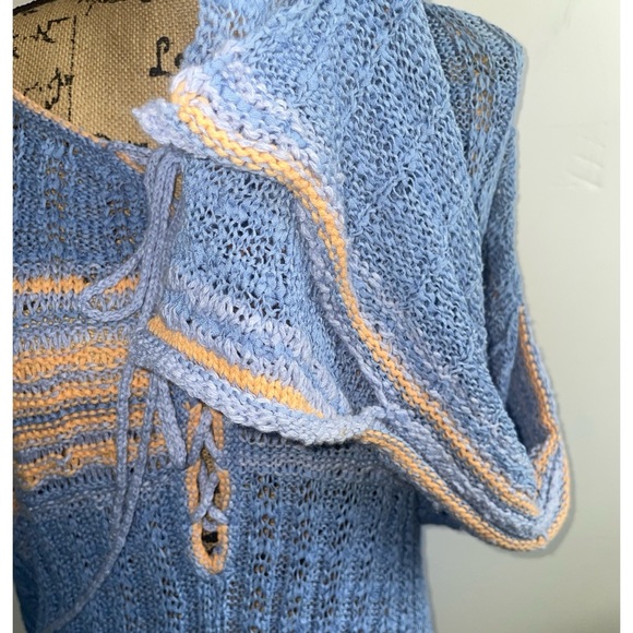 FREE PEOPLE Marina Bay Lace-Up Sweater(Pit to pit 33” Length 24”) - Picture 7 of 8